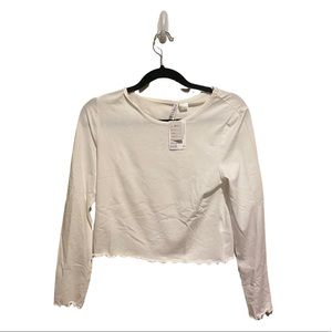 [Divided] White Long Sleeve Top